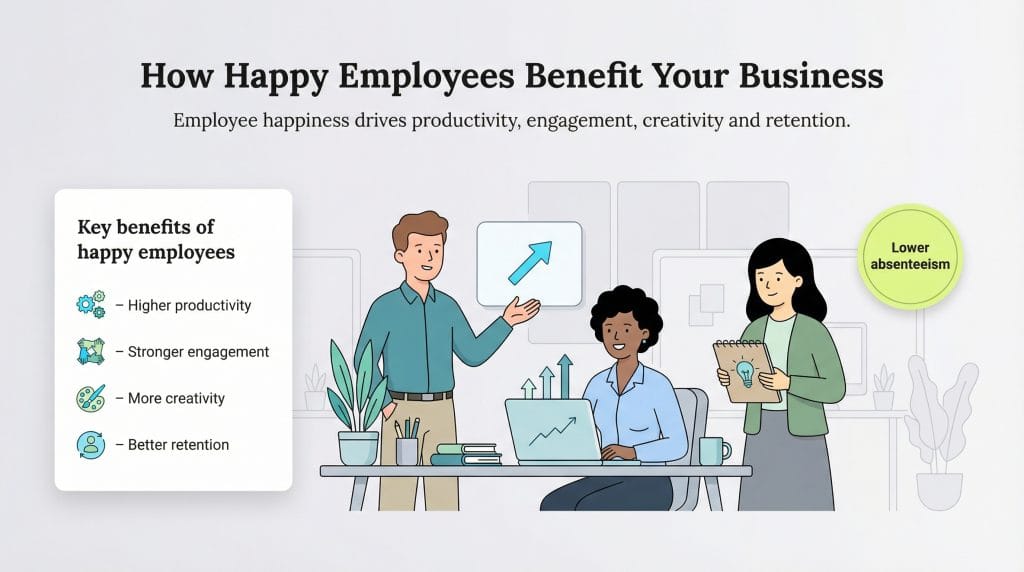 how happy employees benefit business