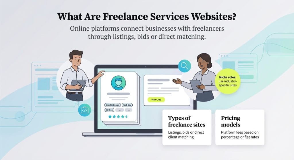 Freelance services website graphic