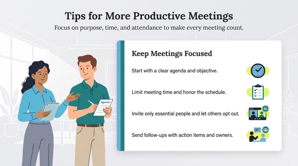 tips for productive meetings