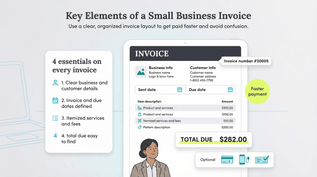 small business invoice elements