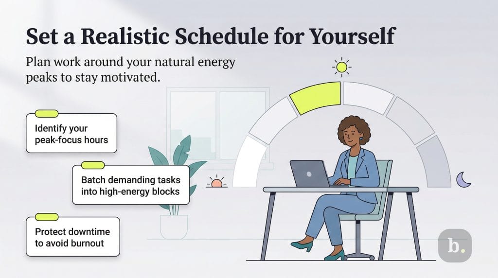 set a realistic schedule