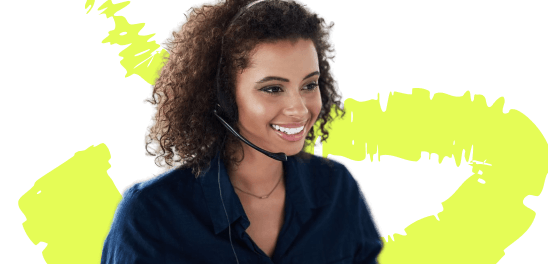 person with headset