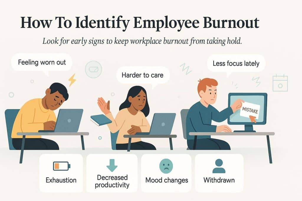 Identifying employee burnout graphic
