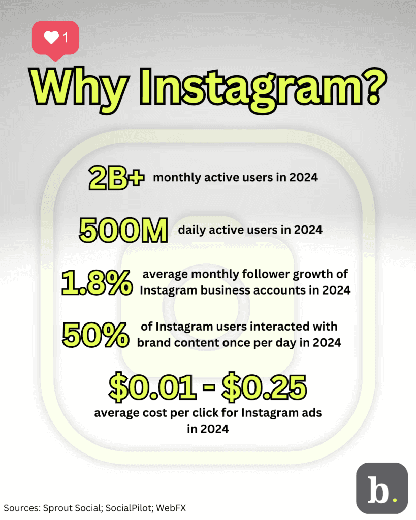 Instagram stats infographic