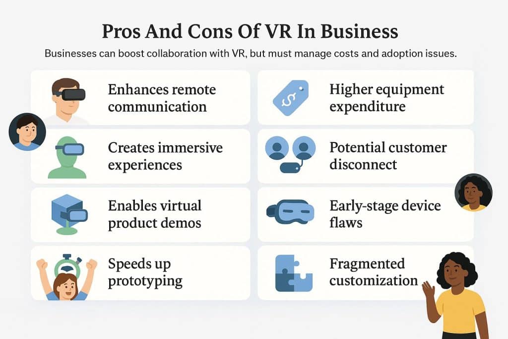 Pros and cons of VR in business