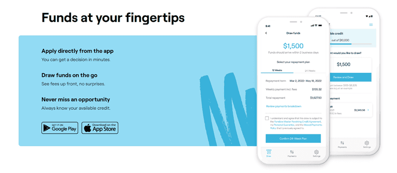 Fundbox mobile devices