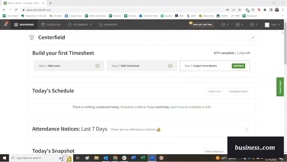 When I Work scheduling tool