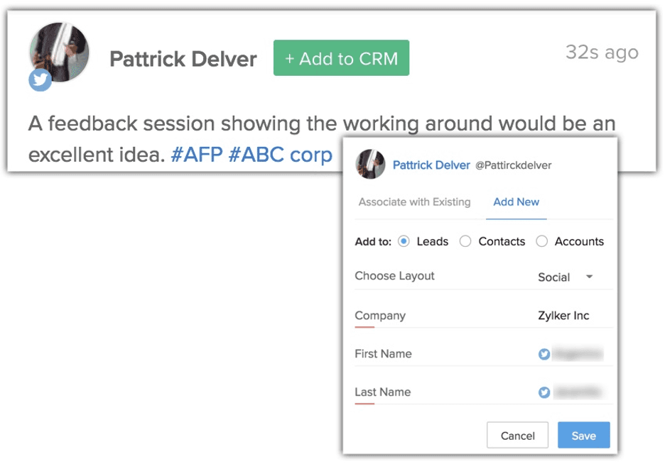 Zoho CRM leads
