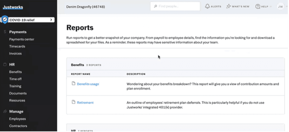 Justworks reports