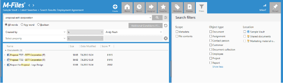 M-Files features