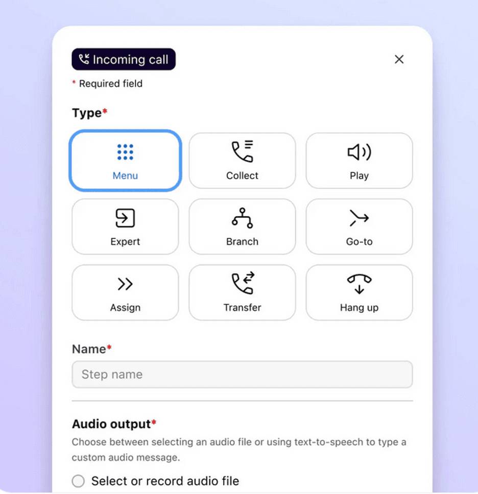 Dialpad call flow editor