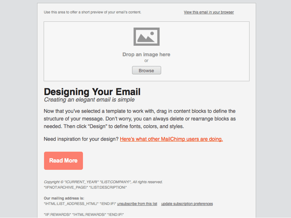 Mailchimp interface