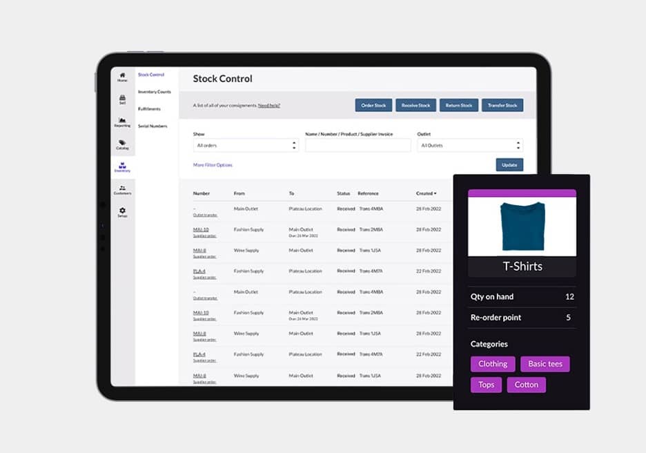 Lightspeed platform on a laptop and tablet