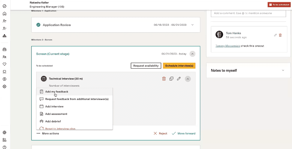Rippling feedback