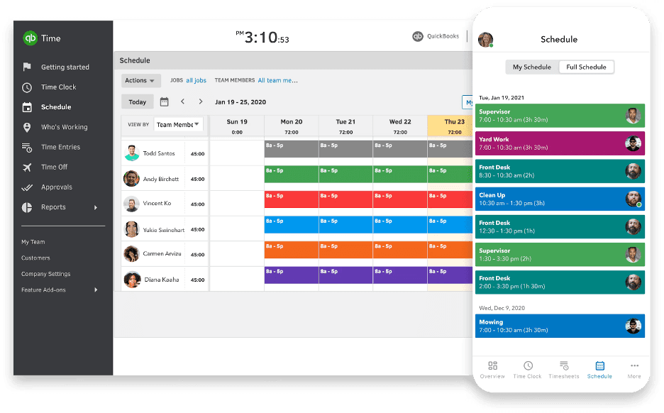 Quickbooks scheduling
