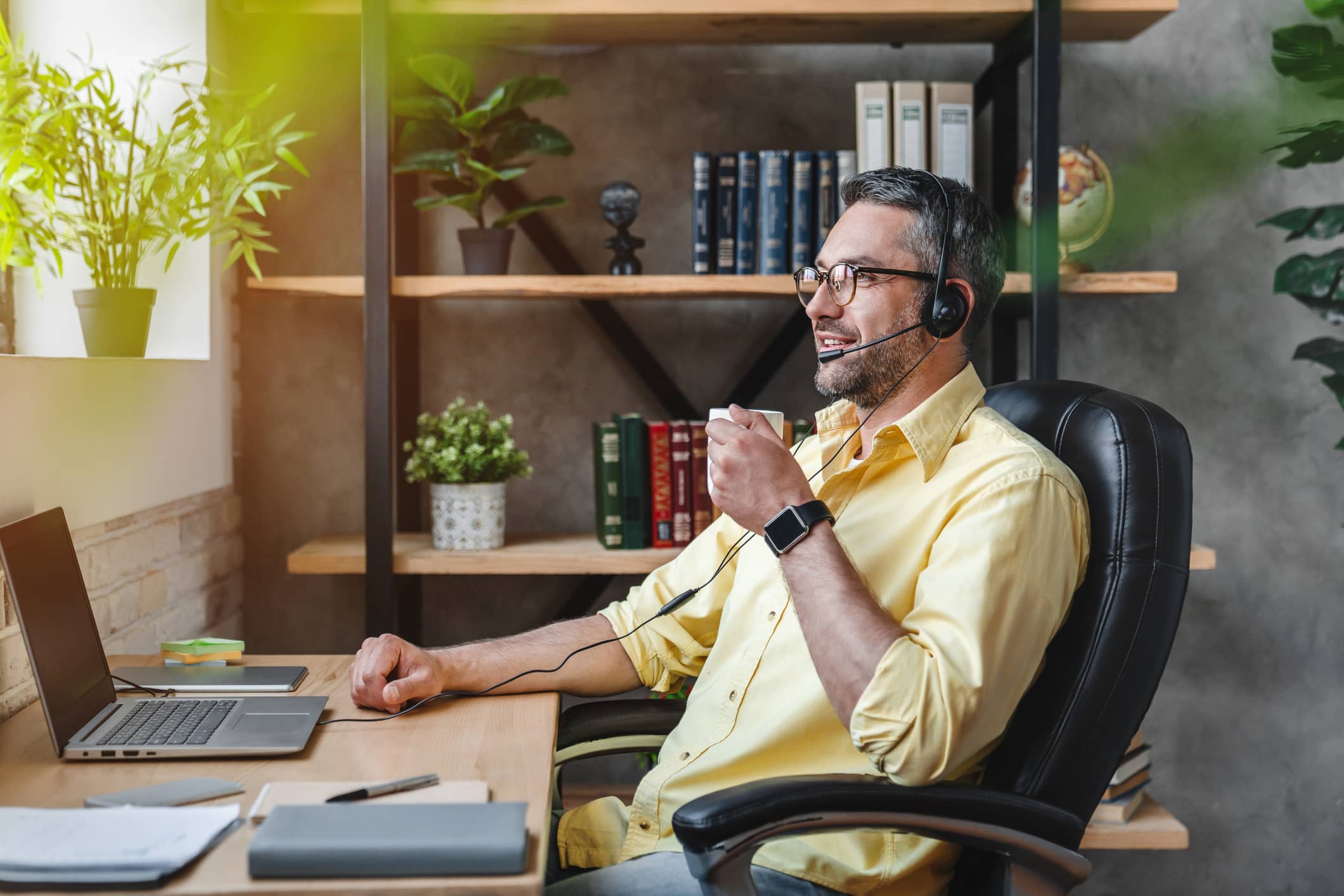 Man working from home