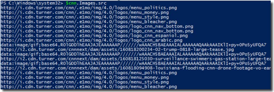 PowerShell web-scraping example code