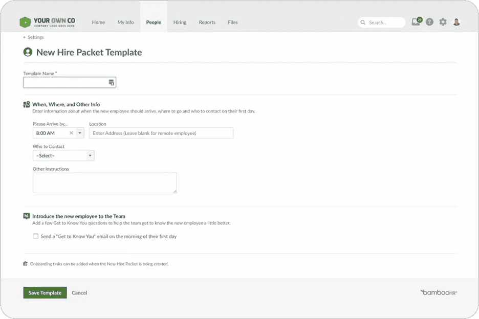 BambooHR onboarding