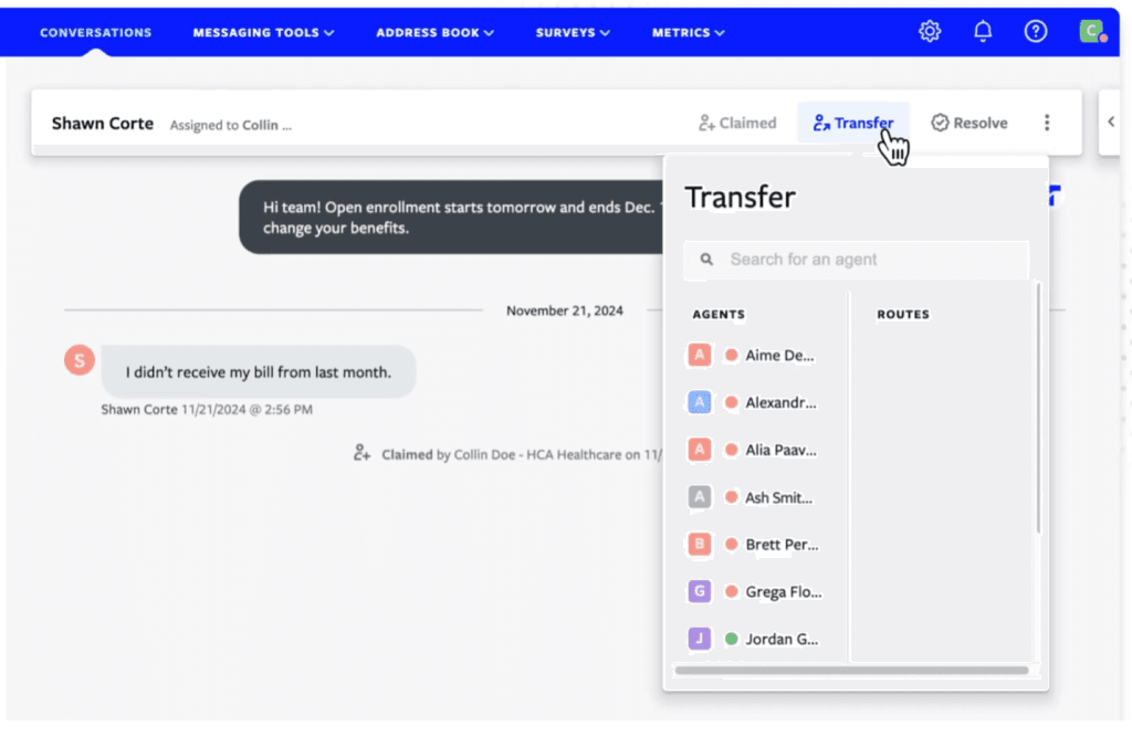 Textline claiming and transfers
