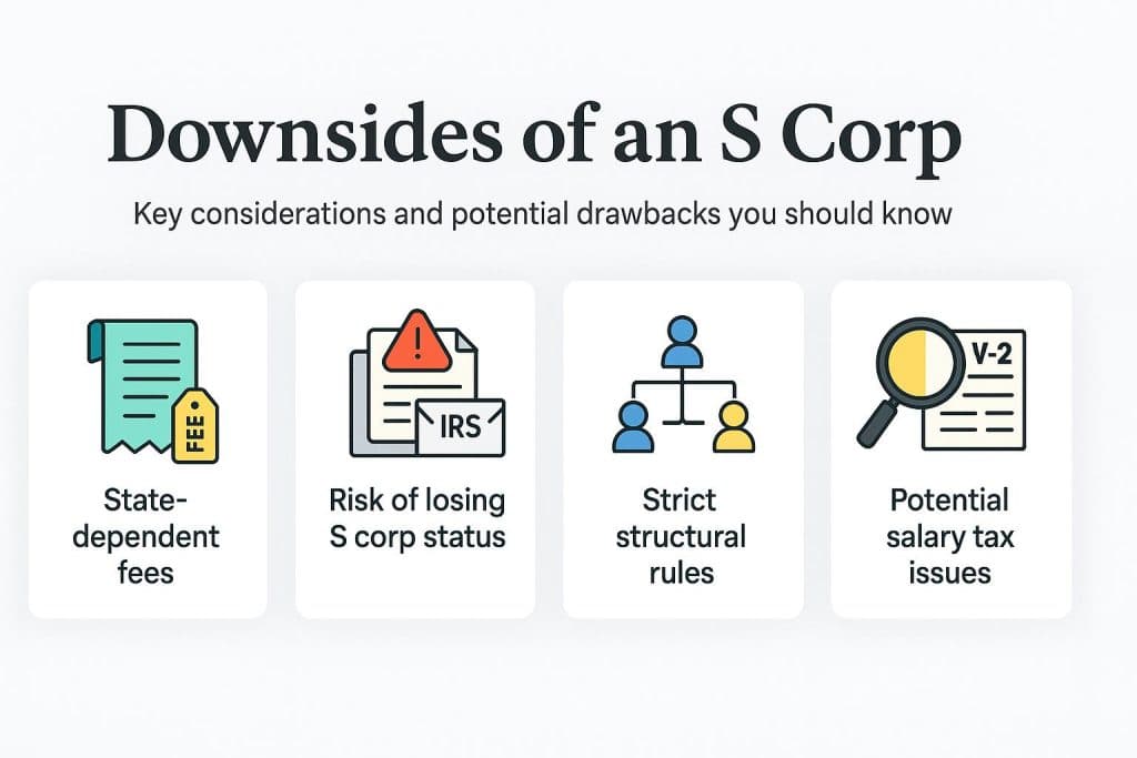 downsides of an S corp