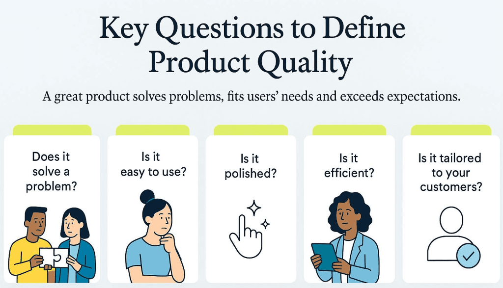 Key questions about product quality
