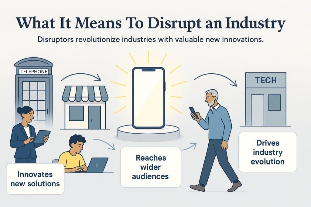 Disrupting an industry graphic