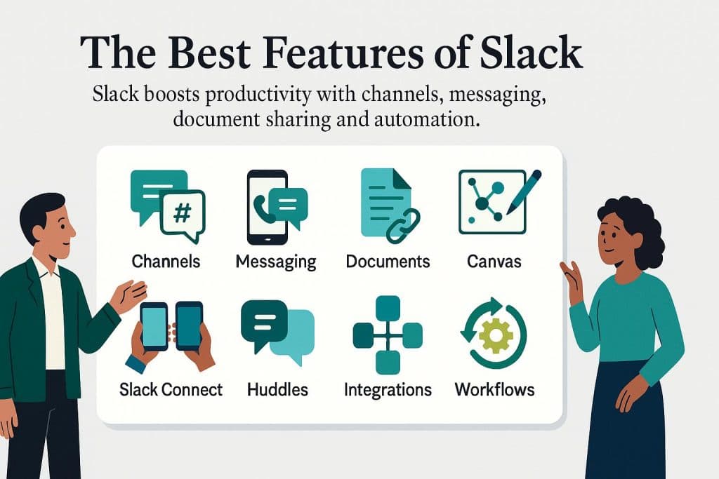 Slack features graphic