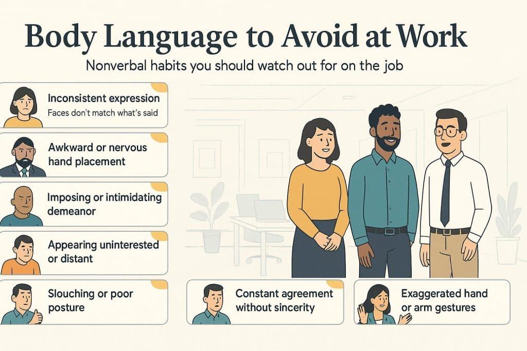 Body language to avoid at work