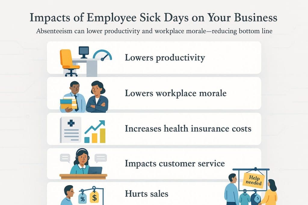Impacts of employee sick days graphic