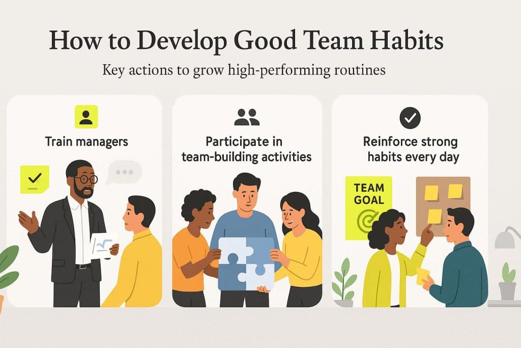 Developing good team habits graphic