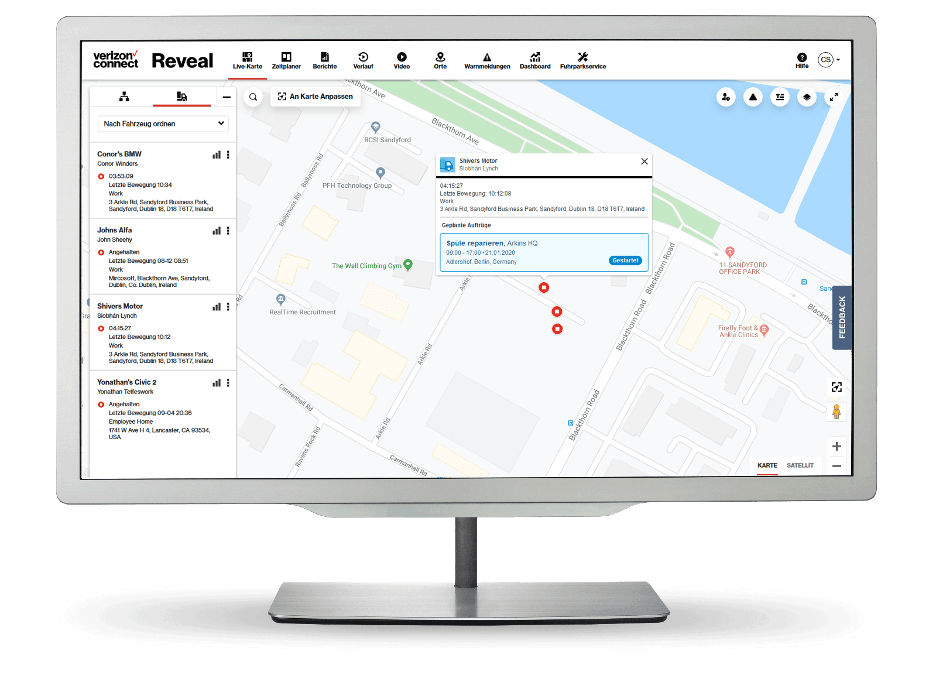 Verizon Connect dashboard