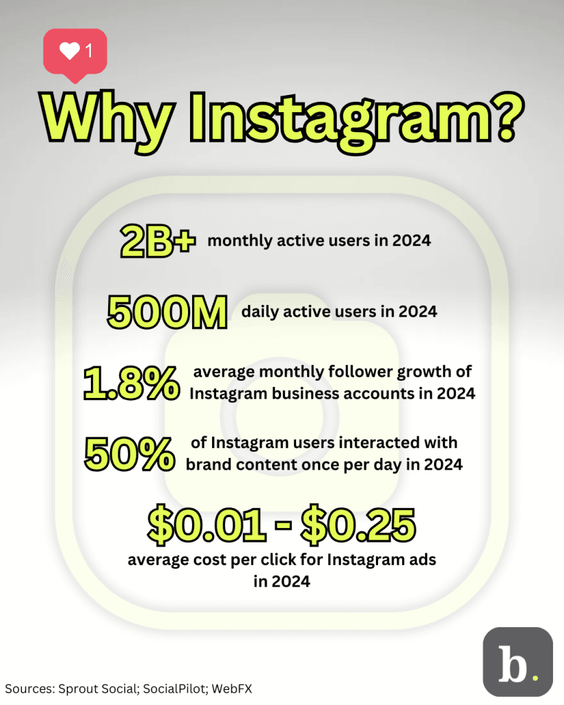 Instagram stats infographic
