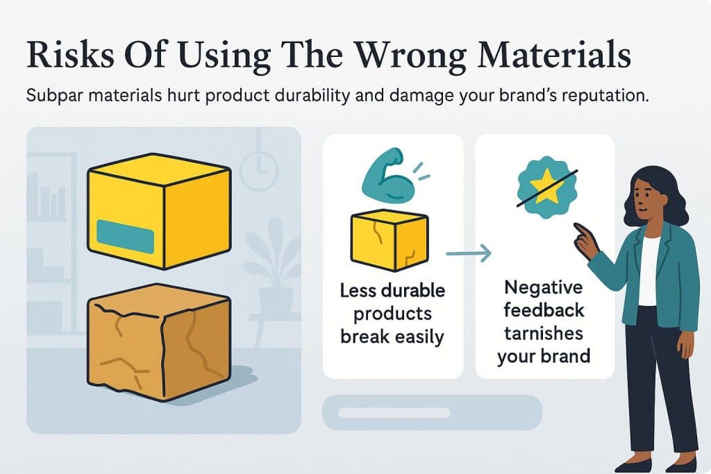 Risks of using the wrong materials graphic