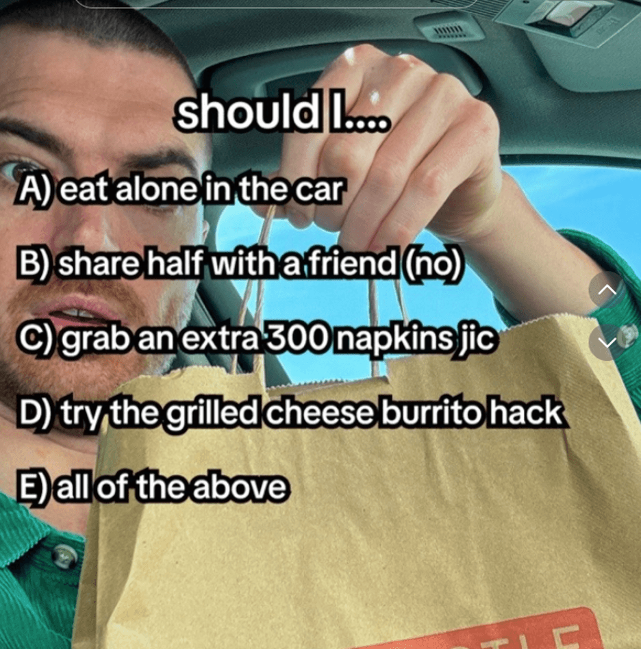 Chipotle TikTok post