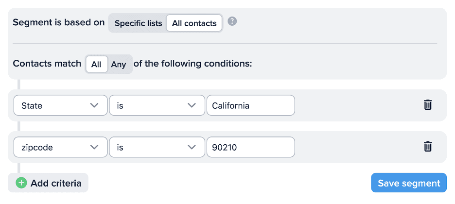 Simple Texting subscriber segmenting