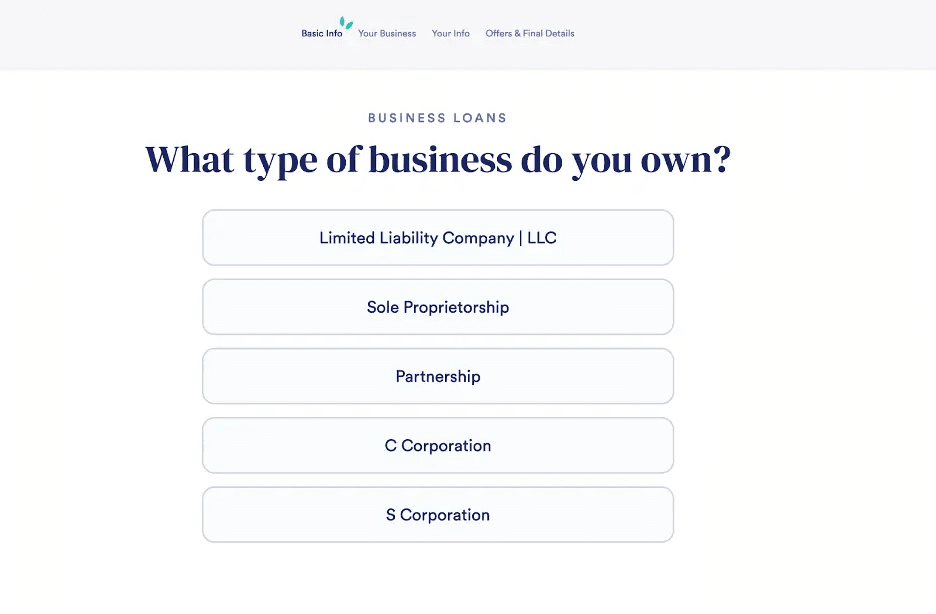 Businessloans.com application