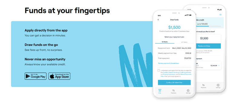 Fundbox mobile devices