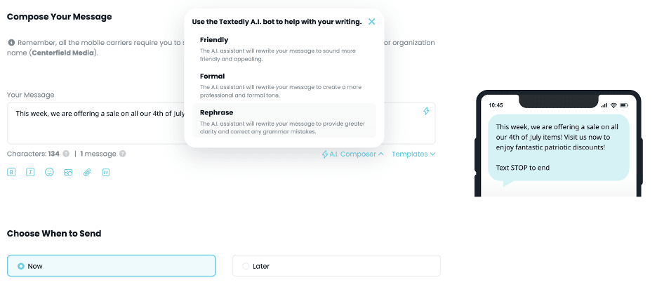 Textedly AI tools