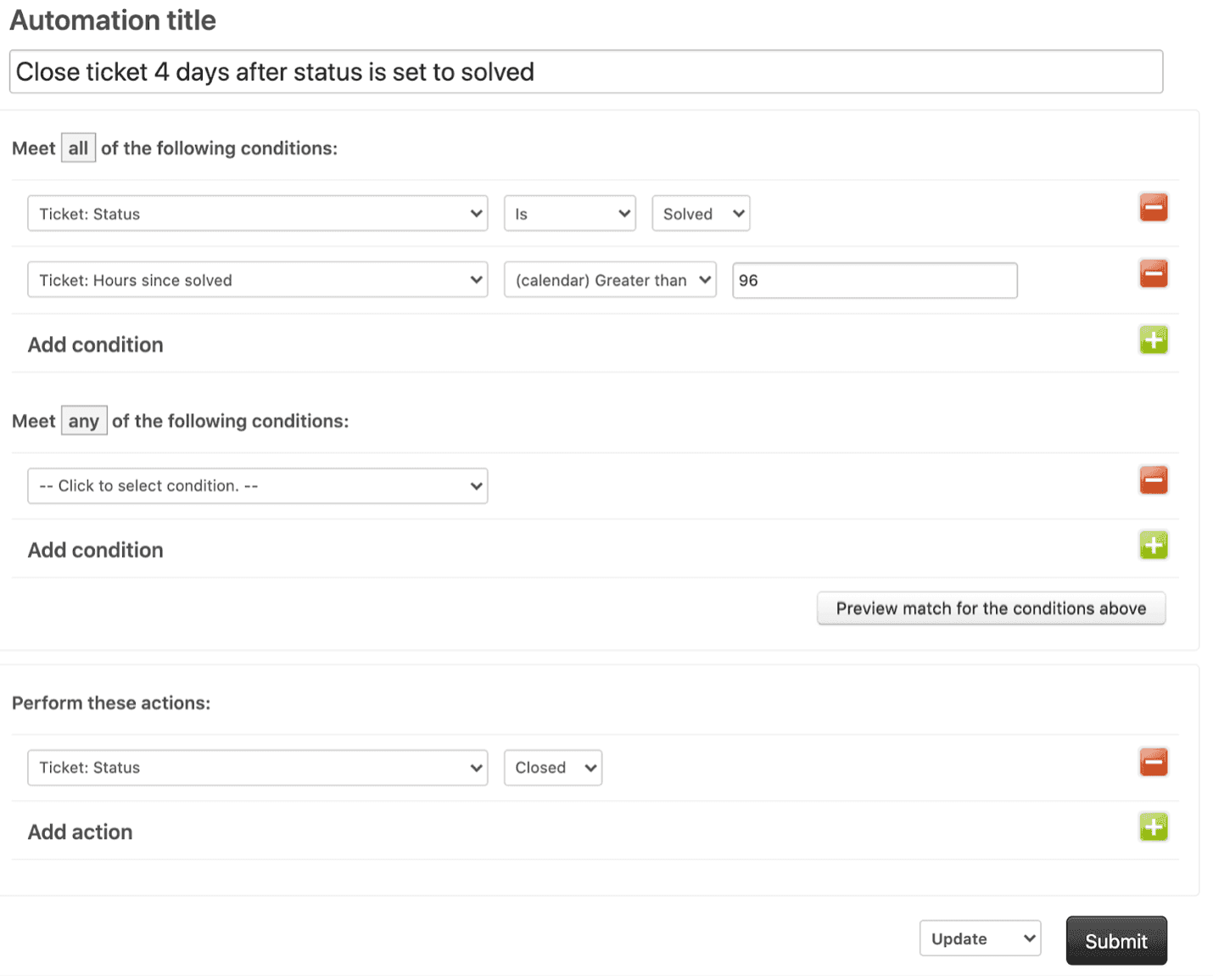 Zendesk drag-and-drop automation building tools