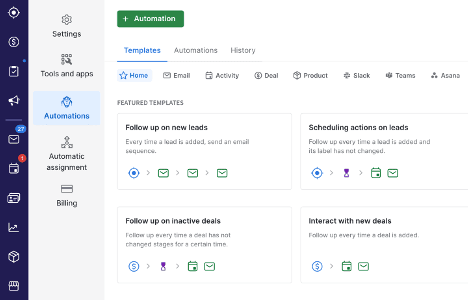 Pipedrive workflows
