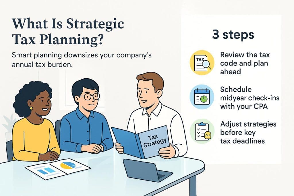 Strategic tax planning graphic