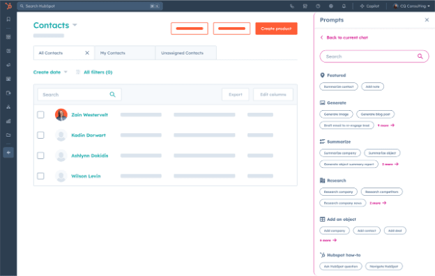 Hubspot AI assistant