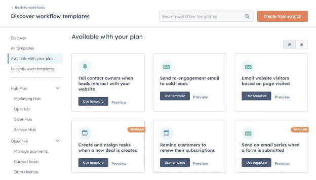 Hubspot workflow automations