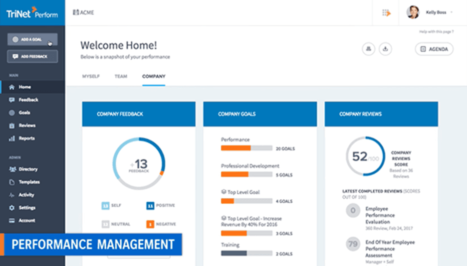 TriNet employee performance