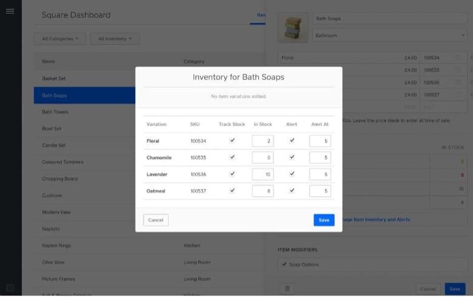 Square alerts