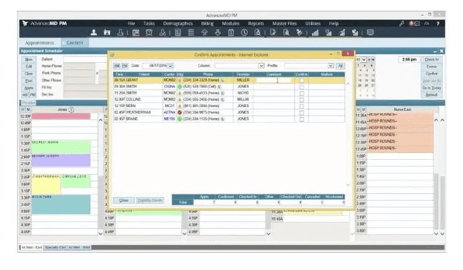 AdvancedMD scheduler