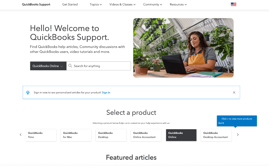 Quickbooks online support