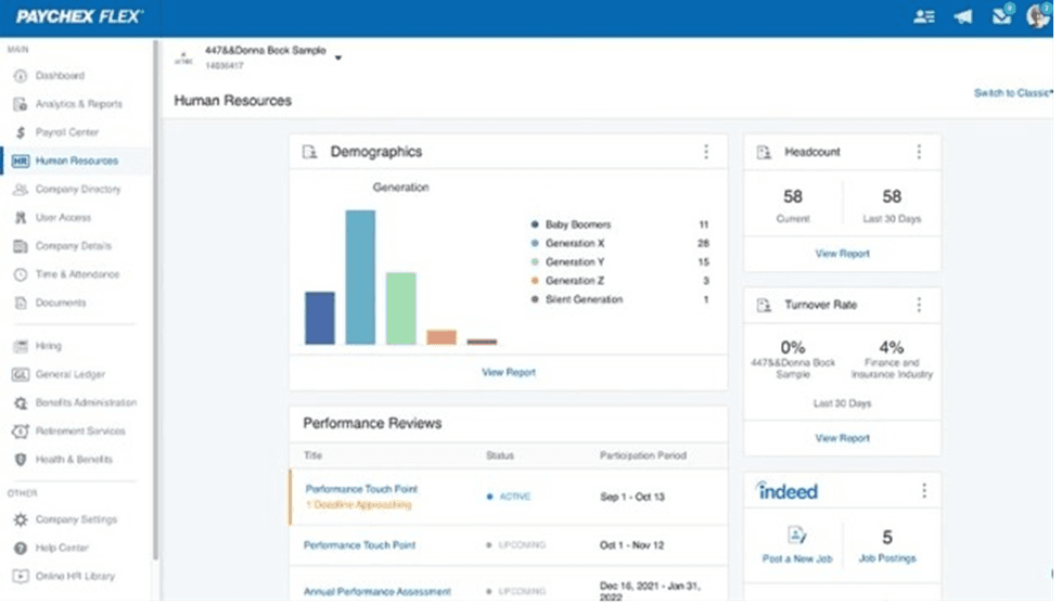 Paychex employee info