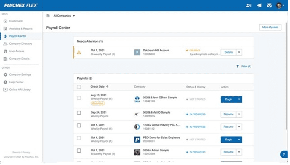 Paychex payroll platform