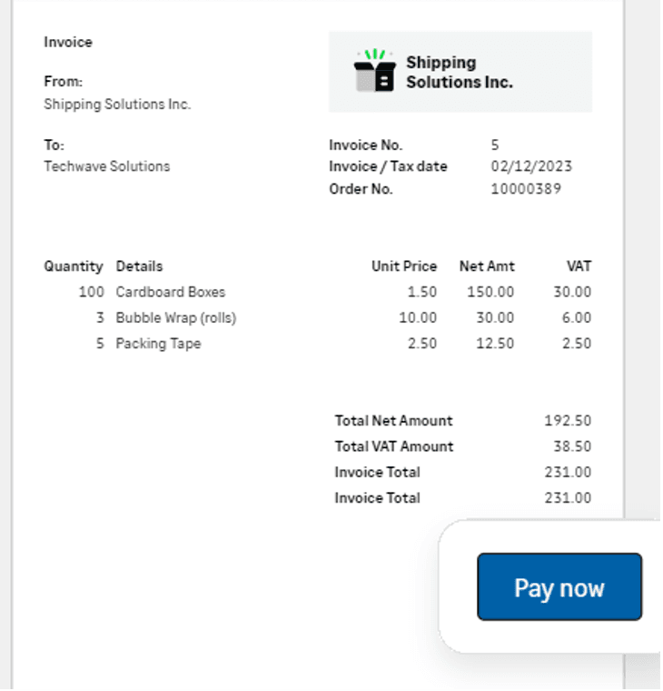 Sage 50 invoices